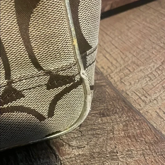 Coach Brown and Gold Tote Bag - Picture 3 of 12